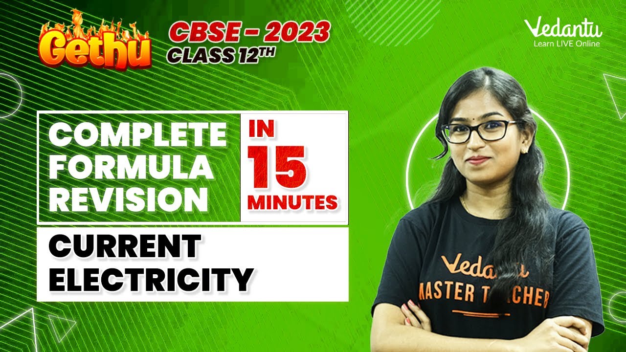 Current Electricity Class 12 CBSE Board 2023 Complete Formula Revision| Shobika Ma'am #vedantuTamil