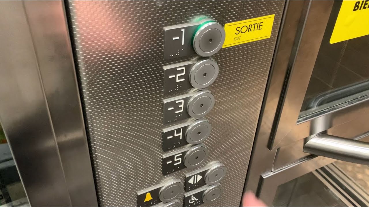 2x 2020 Kone MonoSpace elevators @Parking LPA - St Antoine, Lyon, France