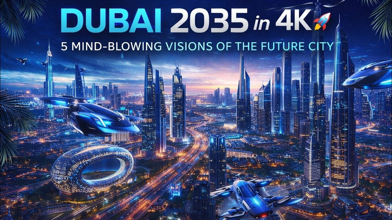 Dubai 2035 in 4K 🚀 | 5 Mind-Blowing Visions of the Future City