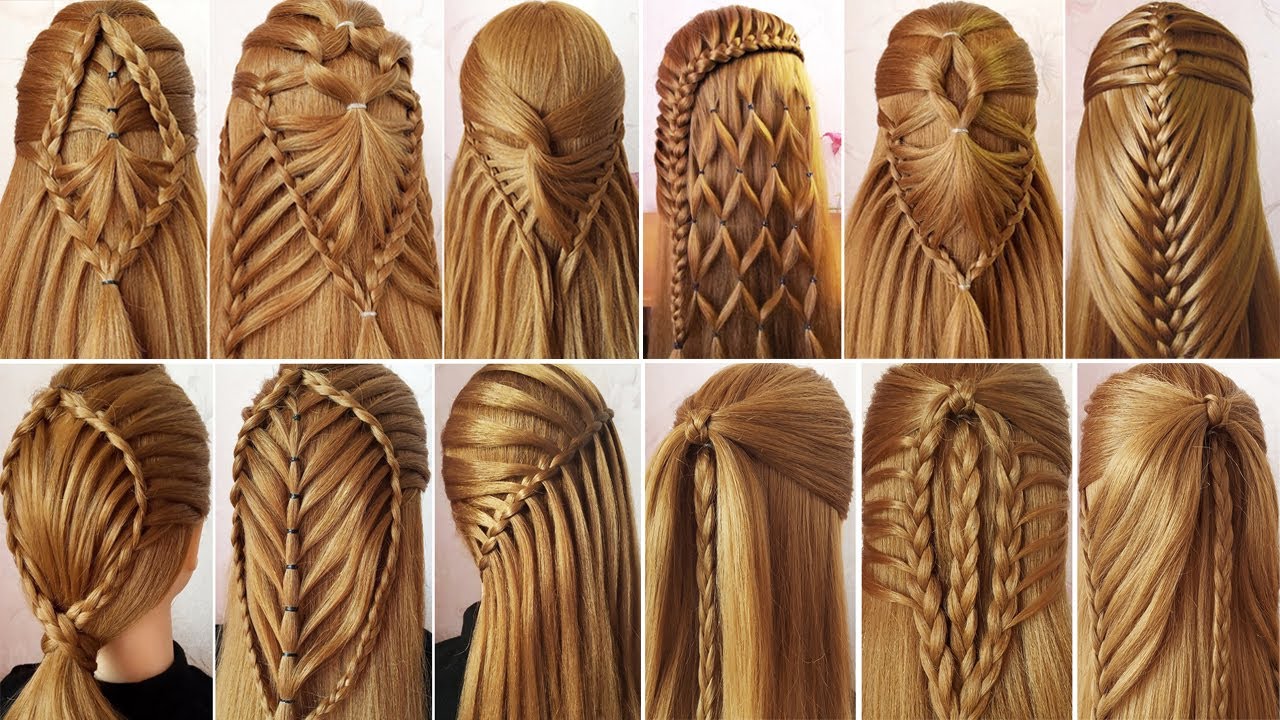 12 Latest Cute Hairstyle for college girls | Easy Everyday Hairstyles | Coiffures simples et belles