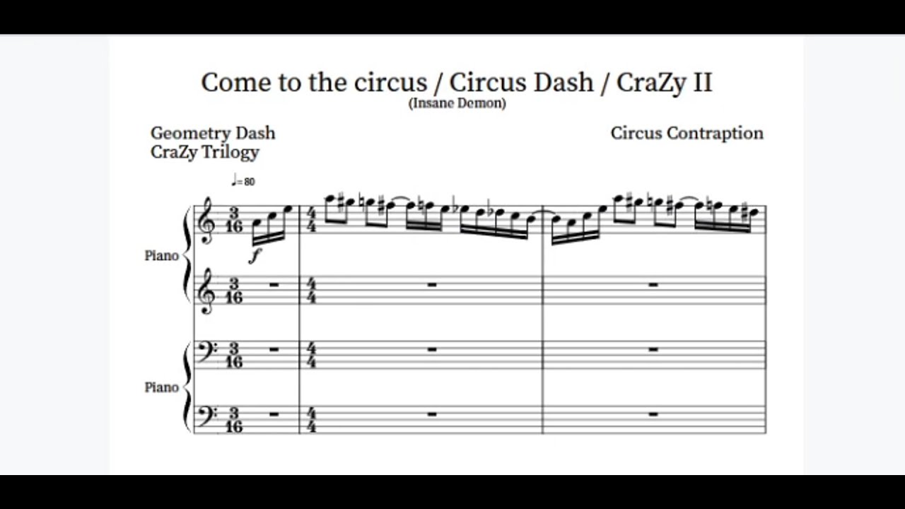 Come To The Circus By Circus Contraption (Dirtypaws Remix) Piano Cover