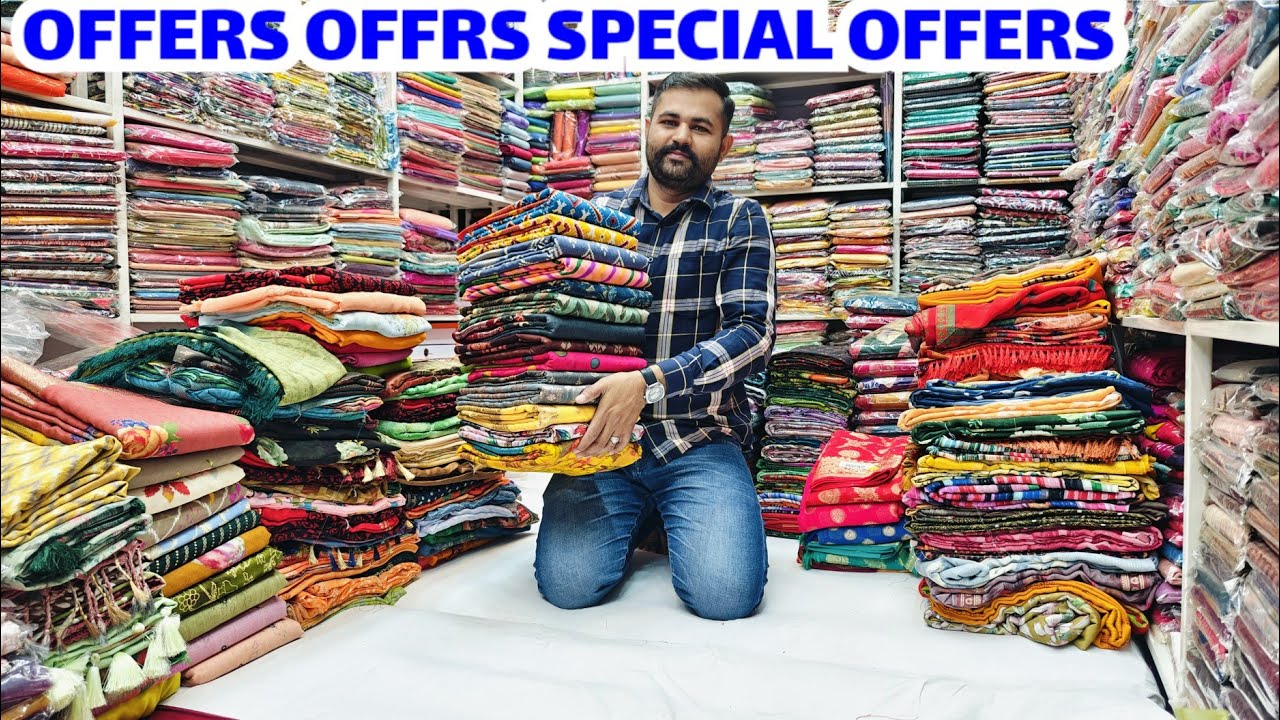 CLEARENCE SALES Chickpet Bangalore Wholesale Designer Sarees/Courier AVL/Shopping