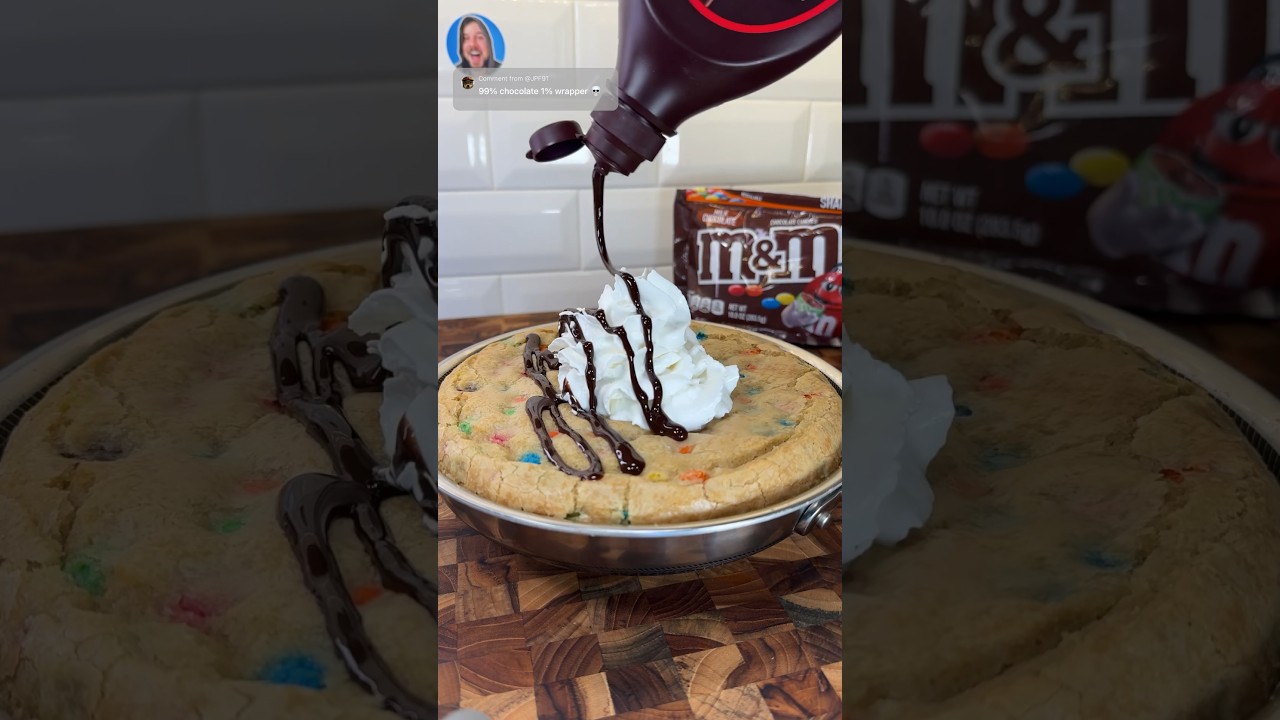 M&M cookie pie 🍪 #shorts