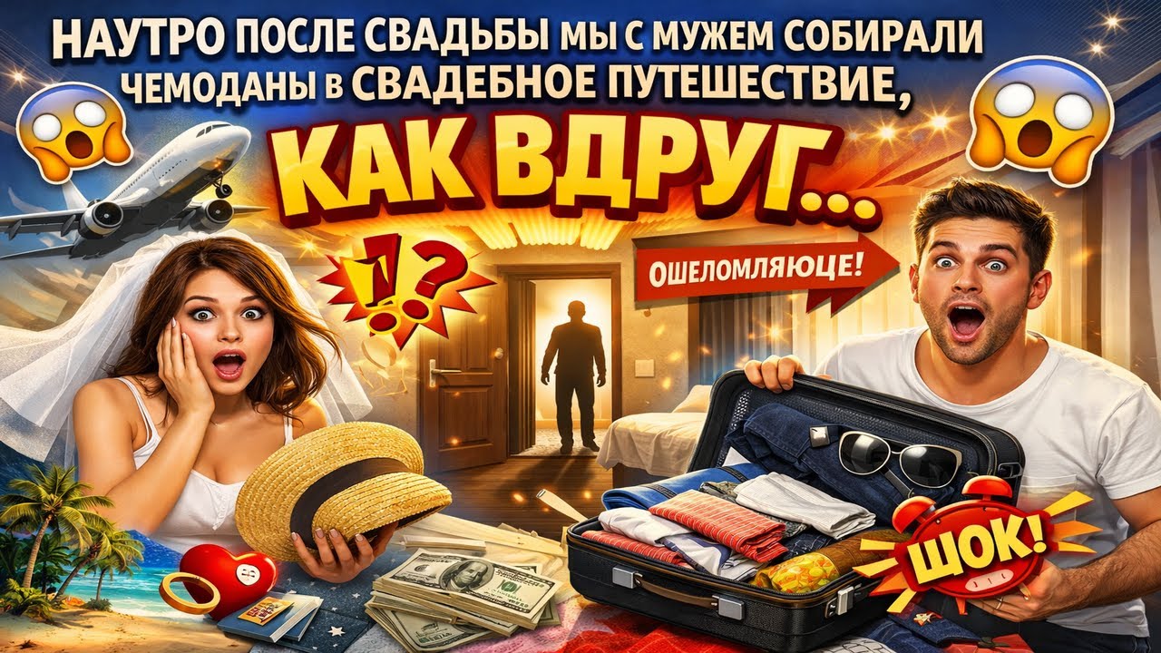НАУТРО ПОСЛЕ СВАДЬБЫ МЫ С МУЖЕМ СОБИРАЛИ ЧЕМОДАНЫ В СВАДЕБНОЕ ПУТЕШЕСТВИЕ, КАК ВДРУГ