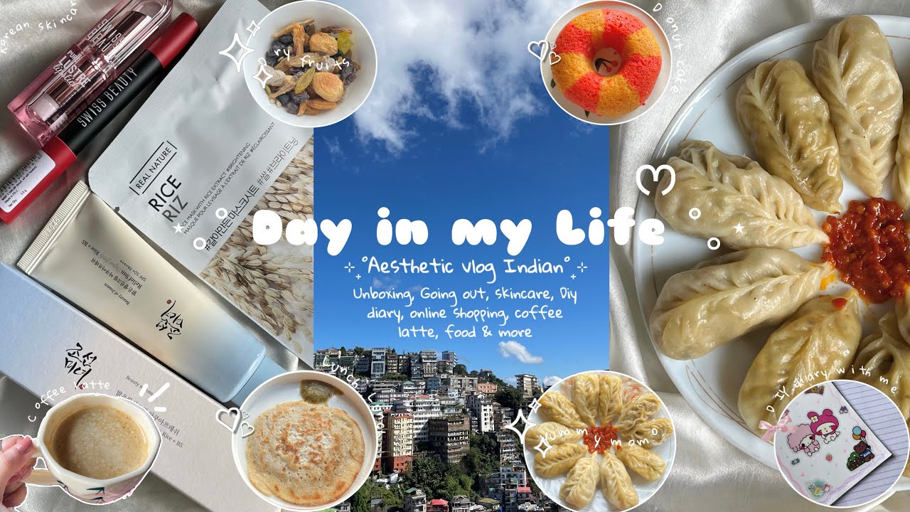 Day in my Life ♡ | Aesthetic vlog Indian🍒| skincare, Unboxing📦🎀 #minivlog #food #weeklyvlog #explore