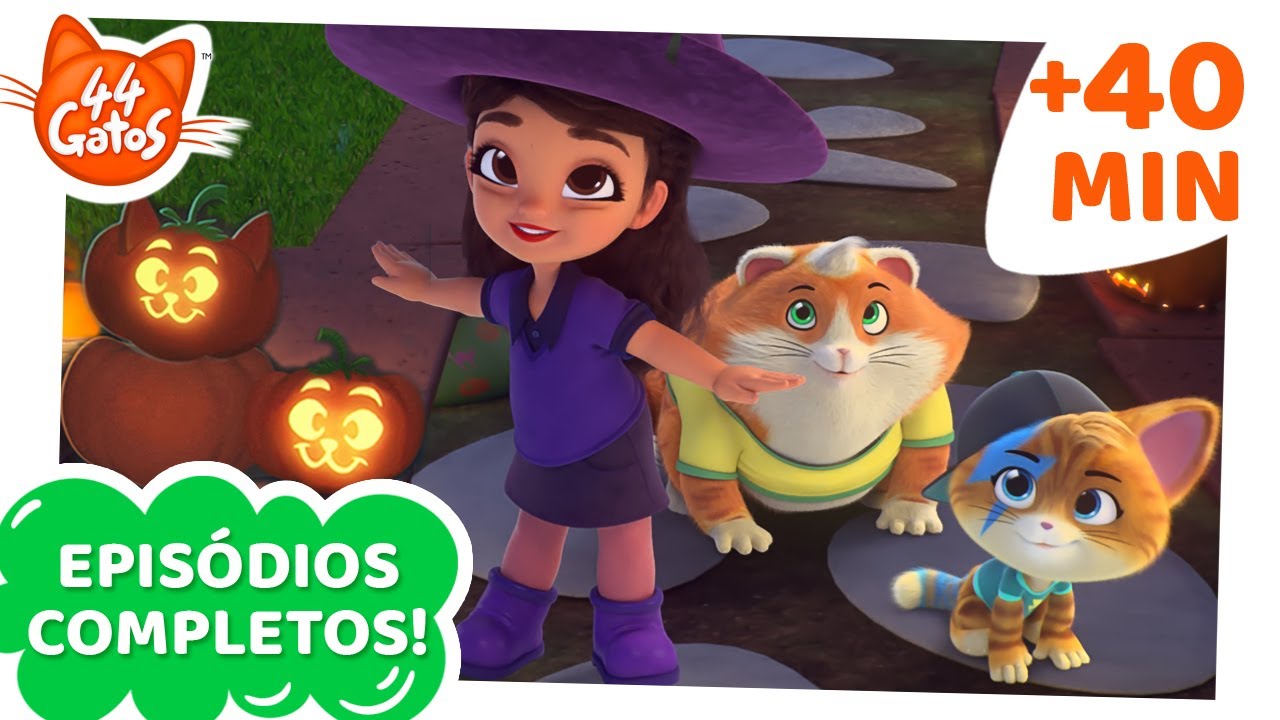 44 Gatos | 40 MINUTOS | Maratona de Halloween 🎃👻🧛 | Episódios completos | Doçura ou travessura?