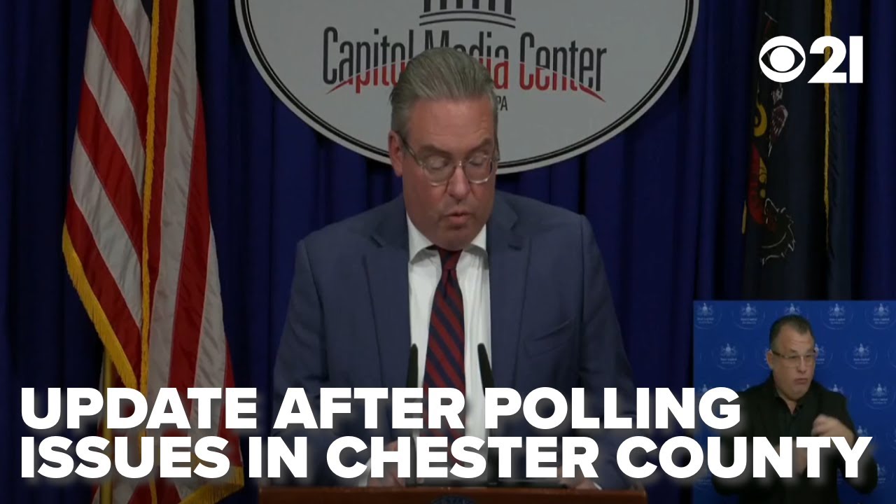 PA Secretary gives update after voting issues at polls in Chester County
