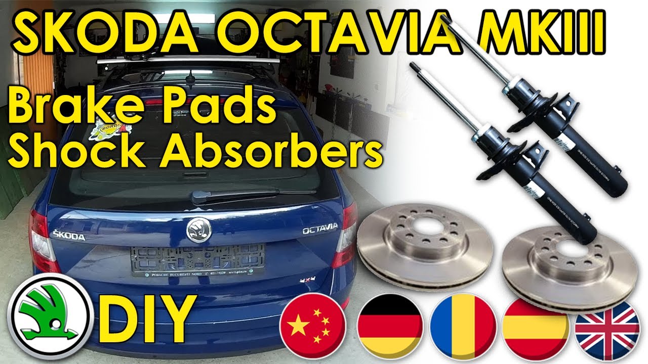 DIY Brake Pads Rotors Shock Absorber Strut MountS Skoda Octavia MK  III 3 Replacement