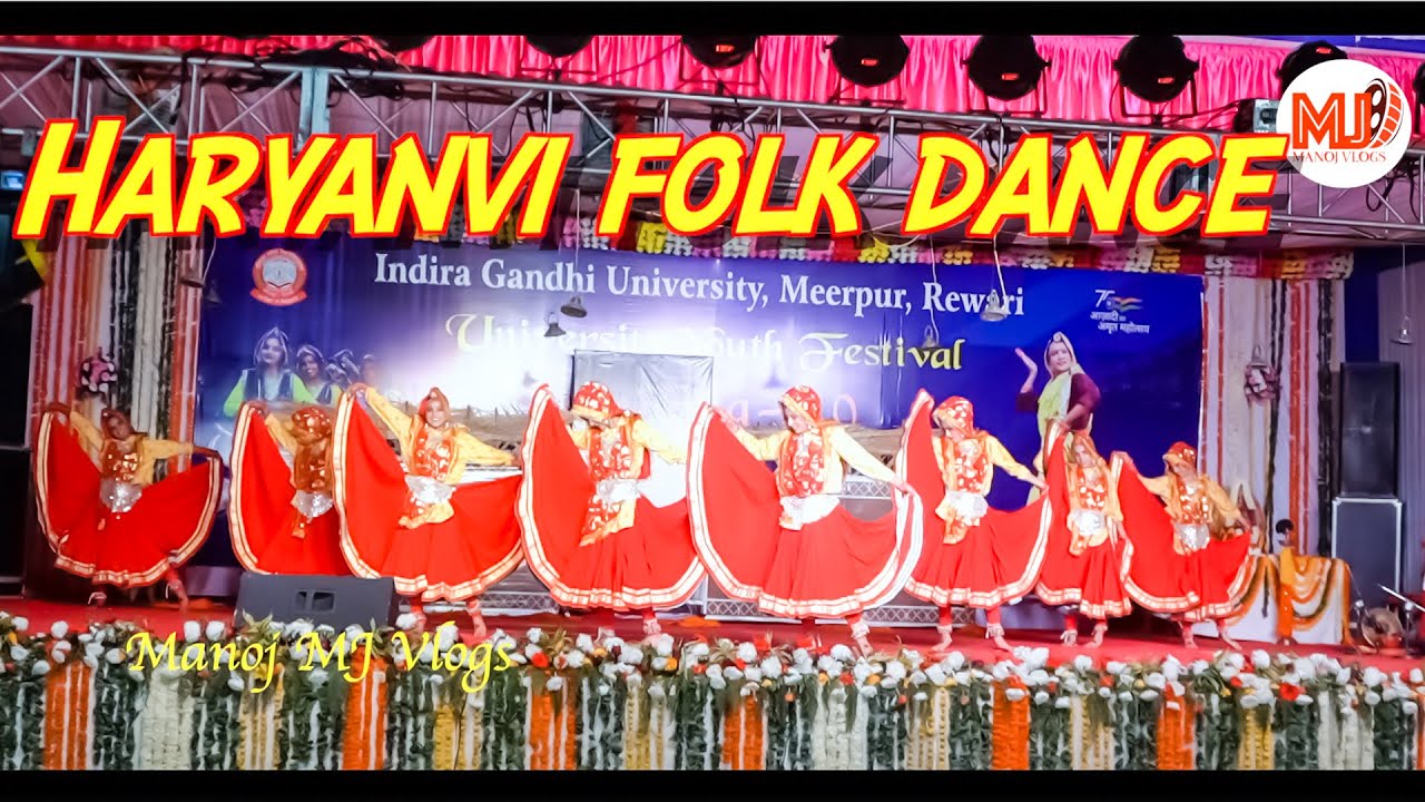 Haryanvi folk dance |  K.L.P College Students mirpur university rewari | youth festival 2022