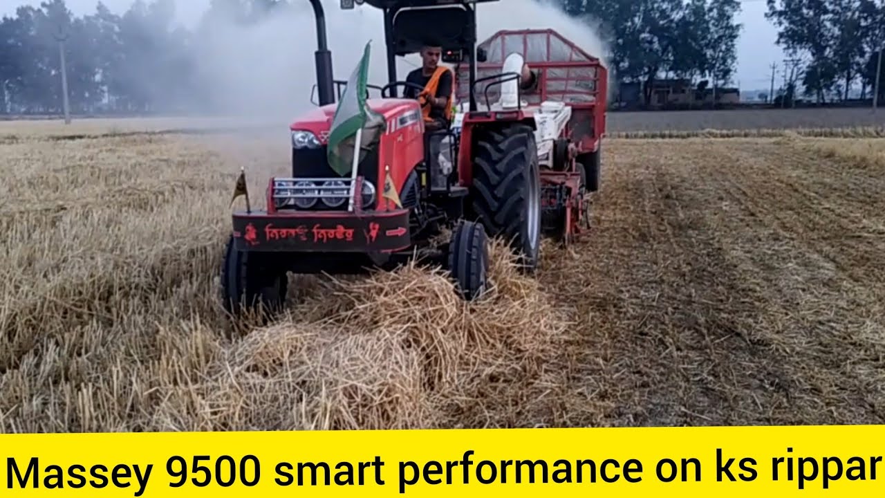 Massey 9500 smart performance on ks rippar, Massey 9500 smart review,johndeer,swaraj,preet,indofarm