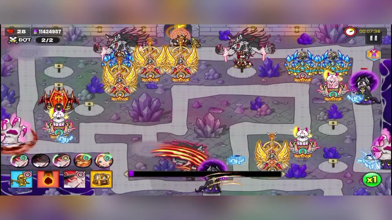 War tuần này với sói 100 nhưng rồng bóng tối nó lạ lm || gold tower defense #gtd || YTB-NOBITA 