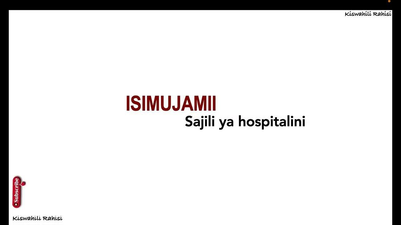sajili ya hospitalini | lugha ya hospitali