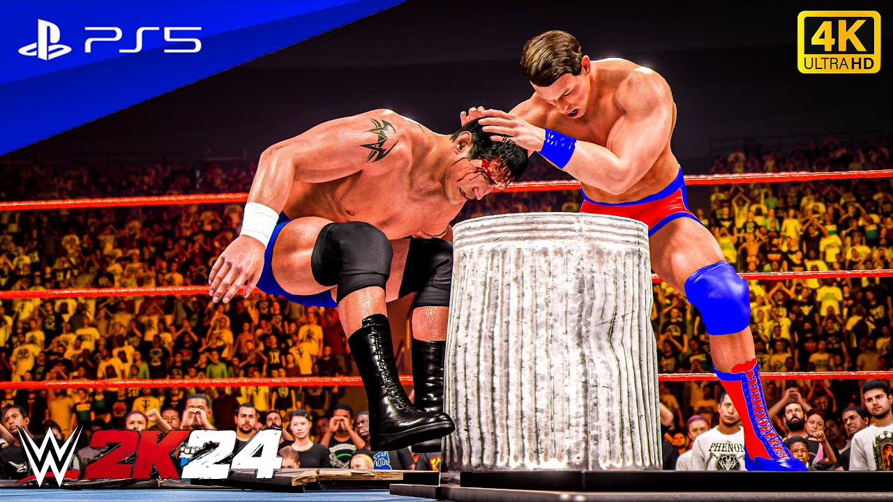 WWE 2K24 - John Cena vs. Randy Orton | No Holds Barred Match Raw 2002 | PS5™ [4K60]