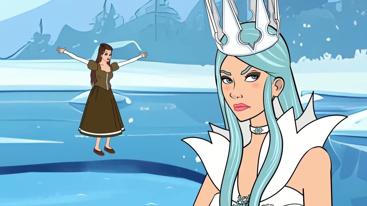 A Menina Pregui&ccedil;osa e a Rainha da Neve | Conto | desenho Animado com @OsAmiguinhosTV