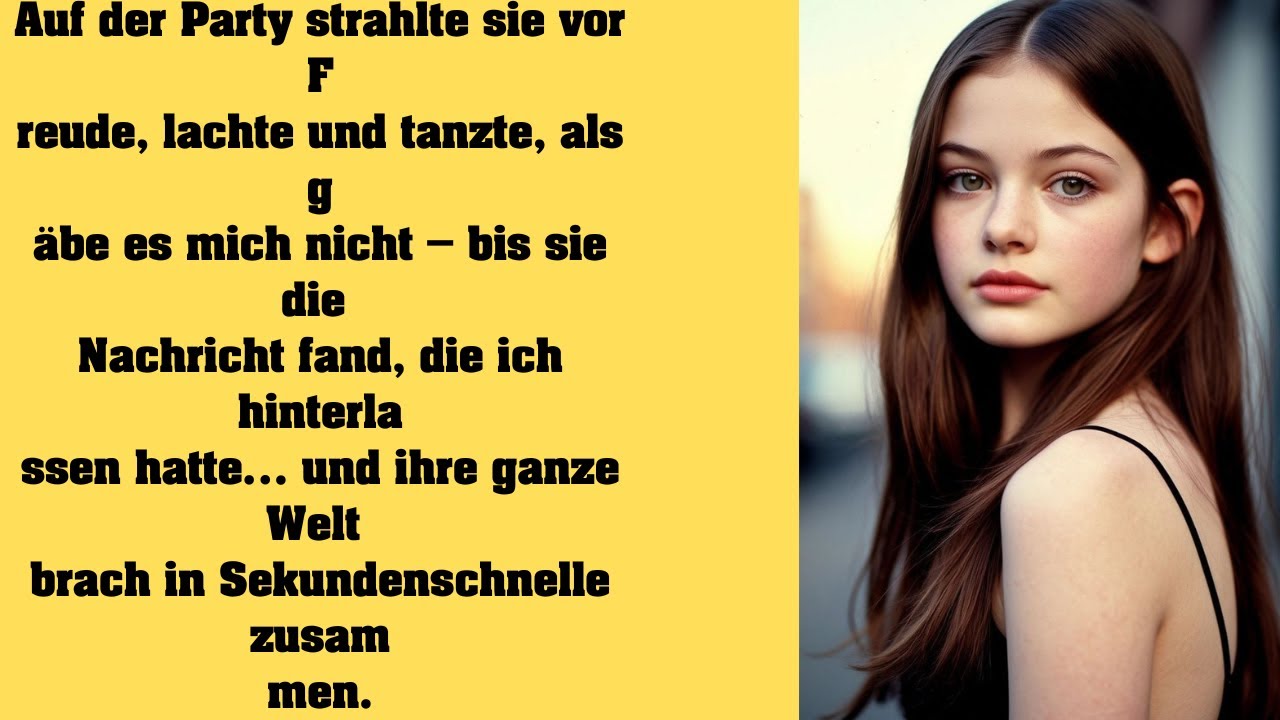 Sie strahlte vor Glück auf der Party, lachte und tanzte, als gäbe es mich nicht