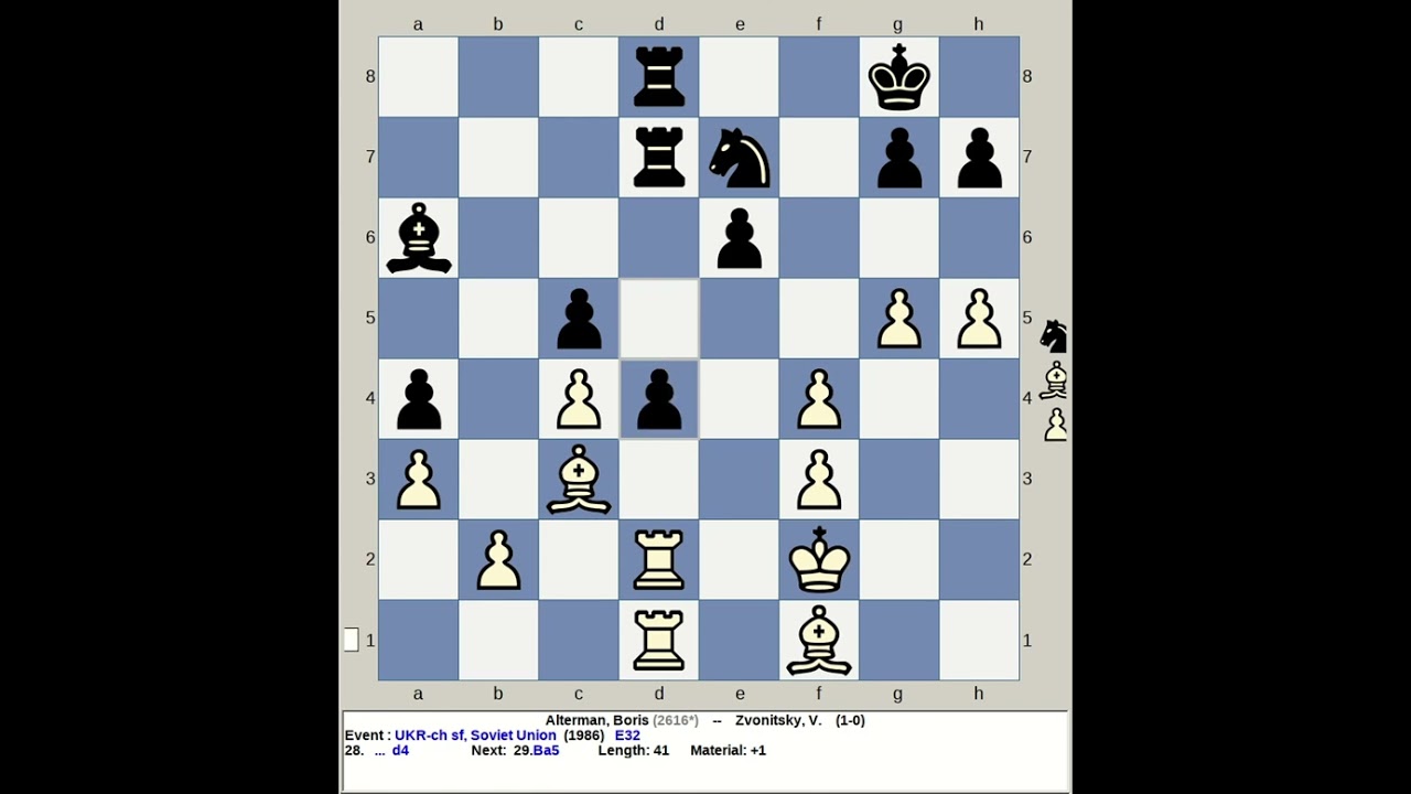 Alterman, Boris vs Zvonitsky, V  | Ukraine Chess SF 1986