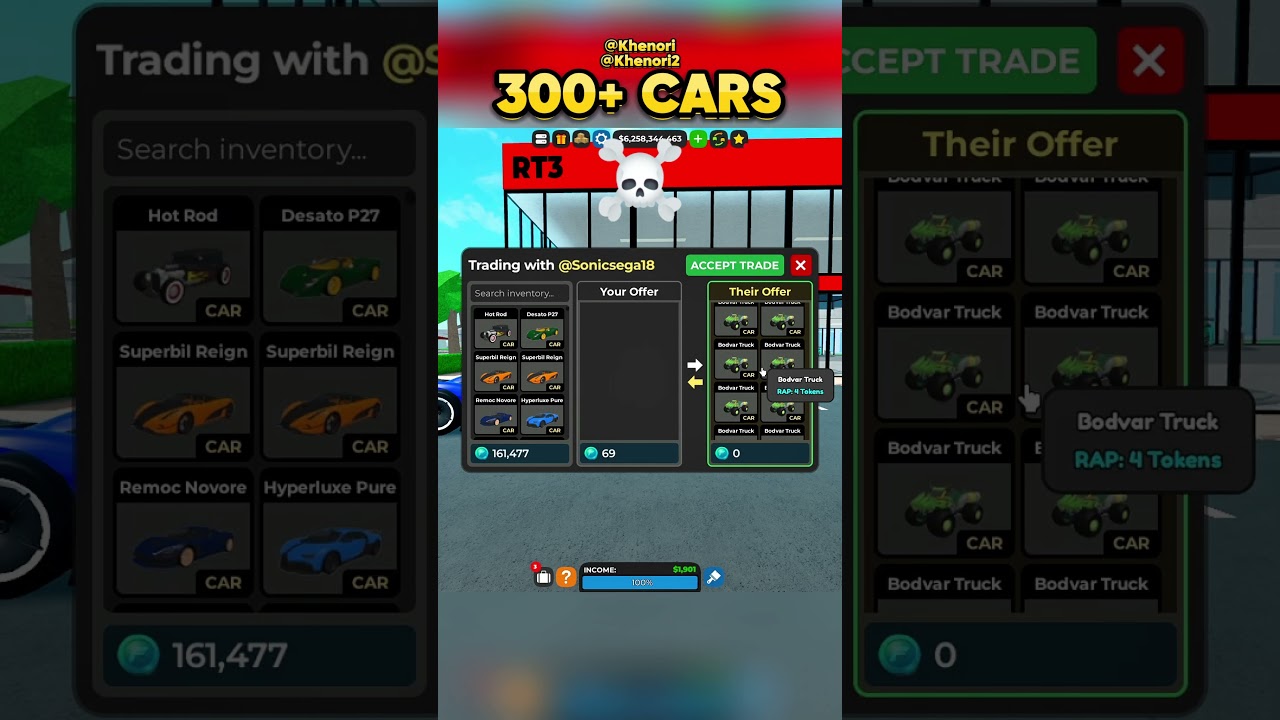 🔥ALL THIS FOR 69 TOKENS 💀 Car Dealership Tycoon  @AngelicaManalastass #cardealershiptycoon #roblox