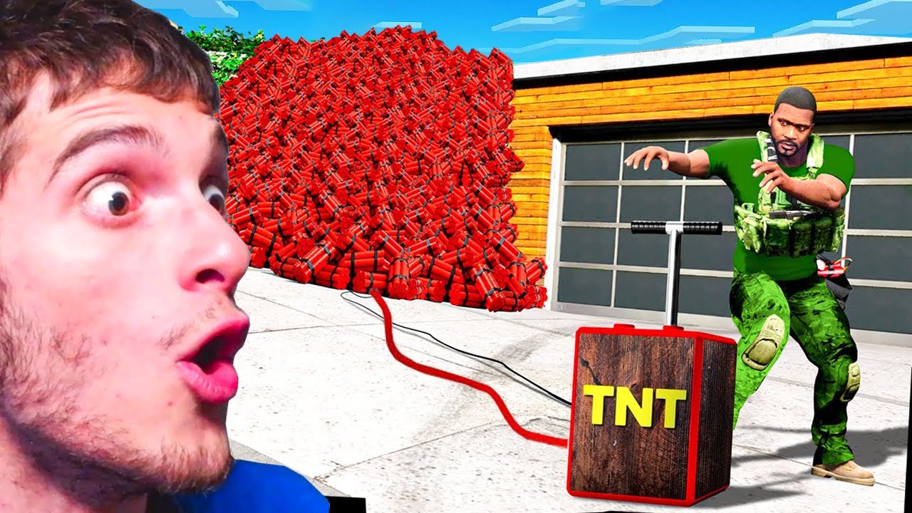 FRANKLİN'İN EVİNİ HAVAYA UÇURDUM BAKIN NE OLDU 💣 - GTA 5 MODS