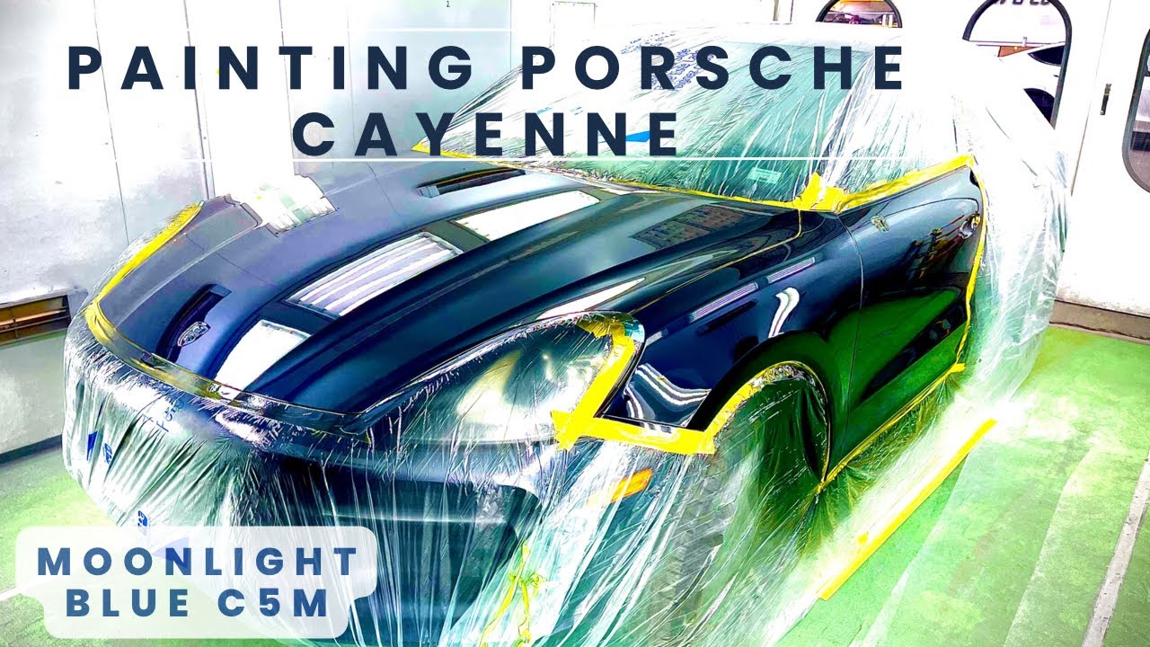 Painting Porsche Cayenne C5M Moonlight Blue using PPG Waterborne Paint