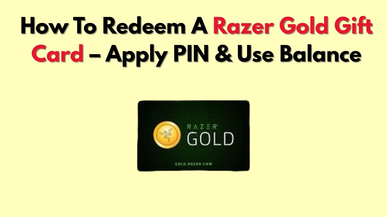 Как активировать подарочную карту Razer Gold — введите PIN-код и используйте баланс.