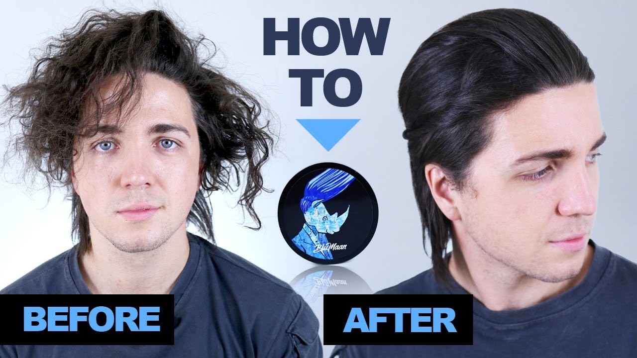 Wavy/curly to straight hair using BluMaan Original - Men's Hairstyle Ideas