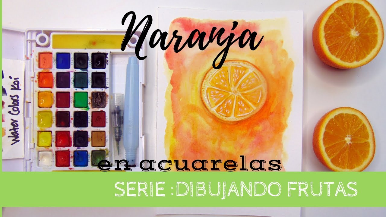 Como pintar NARANJAS con ACUARELAS | Serie pintando frutas | Laura Veronica
