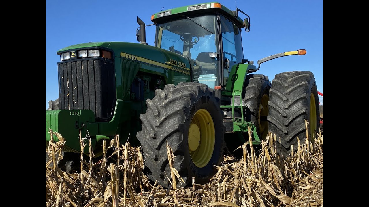 Дискование кукурузных стеблей. JOHN DEERE 8410