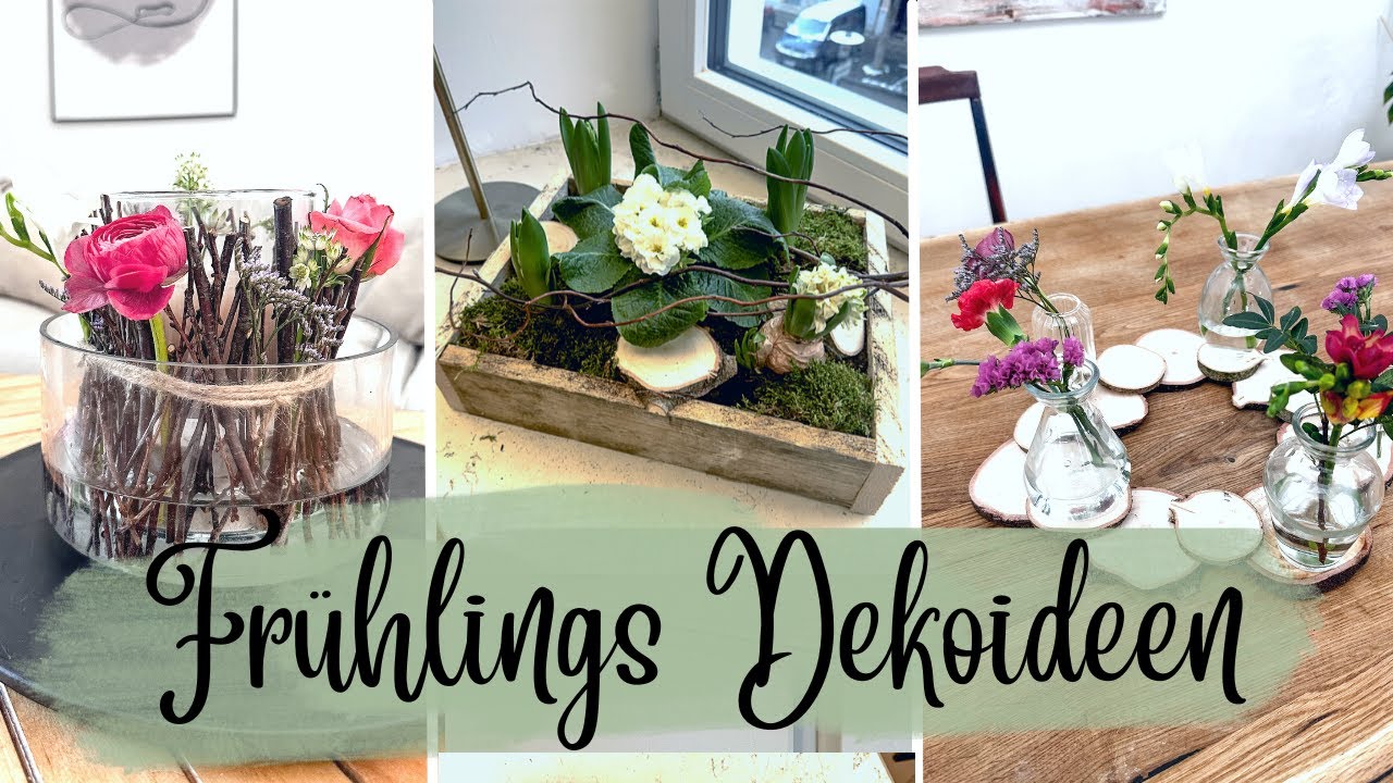 Neue Frühlingsdeko 2023 | DIY Dekoideen zum selbermachen mit Hyazinthen, Tulpen und Naturmaterialien