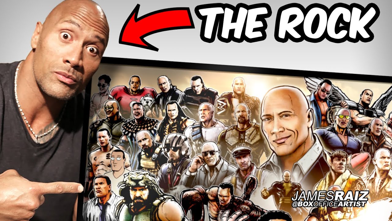 I drew THE ROCK for 45 HOURS - THEN TRYING TO GIVE IT TO HIM!!!