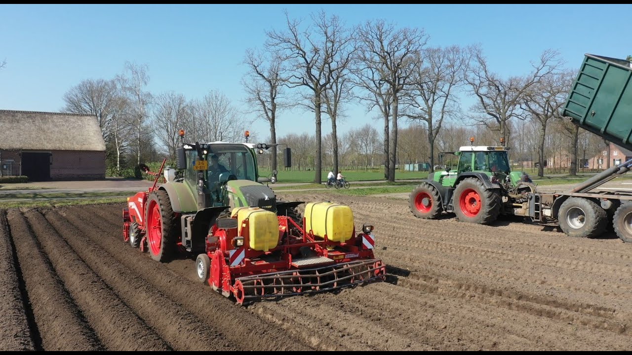 Planting potatoes 2021 | Fendt 724 Vario + Grimme | Aardappels poten | Ploegmakers Groep