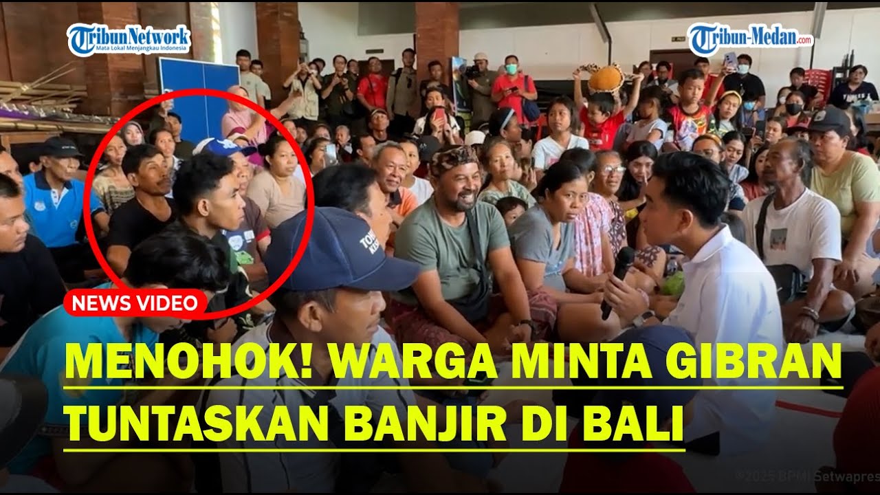 MENOHOK! WARGA Minta ke Gibran Tuntaskan Masalah Banjir di Bali