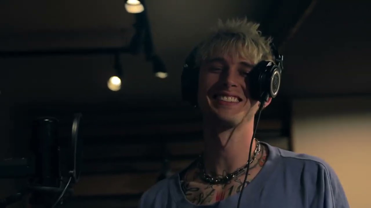 Machine Gun Kelly in the studio recording 'Tickets To My Downfall' and 'Mainstream Sellout'