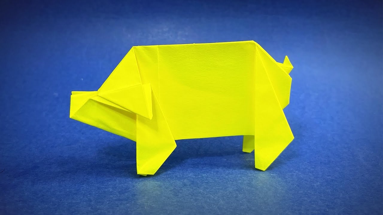 Schwein basteln mit Kindern | Tiere falten mit Origami Papier | Einfache Bastelideen