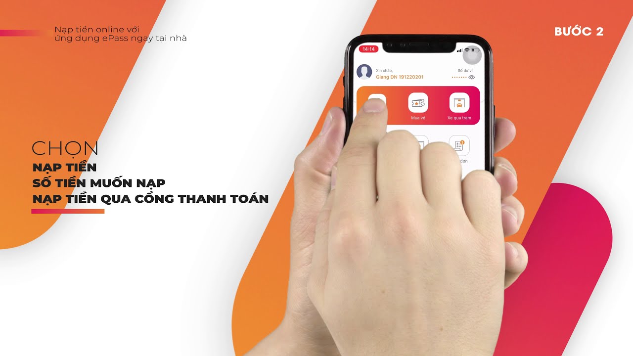 Hướng dẫn Nạp tiền online tr&ecirc;n APP ePass