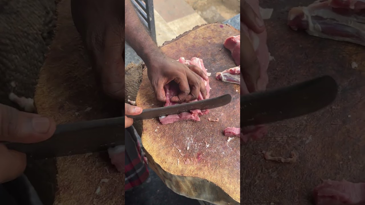 Leg Round Meat Cutting Like a Pro!🗡️🥩 #trending #meatindustry #butcherlife #shorts #meatlovers