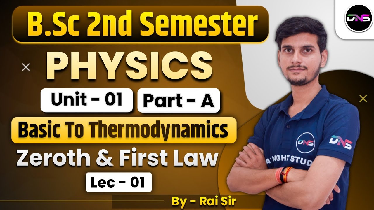 B.Sc 2nd Semester Physics || B.Sc 2nd Sem. Physics Unit-1st thermodynamics, zeroth & first law le-01