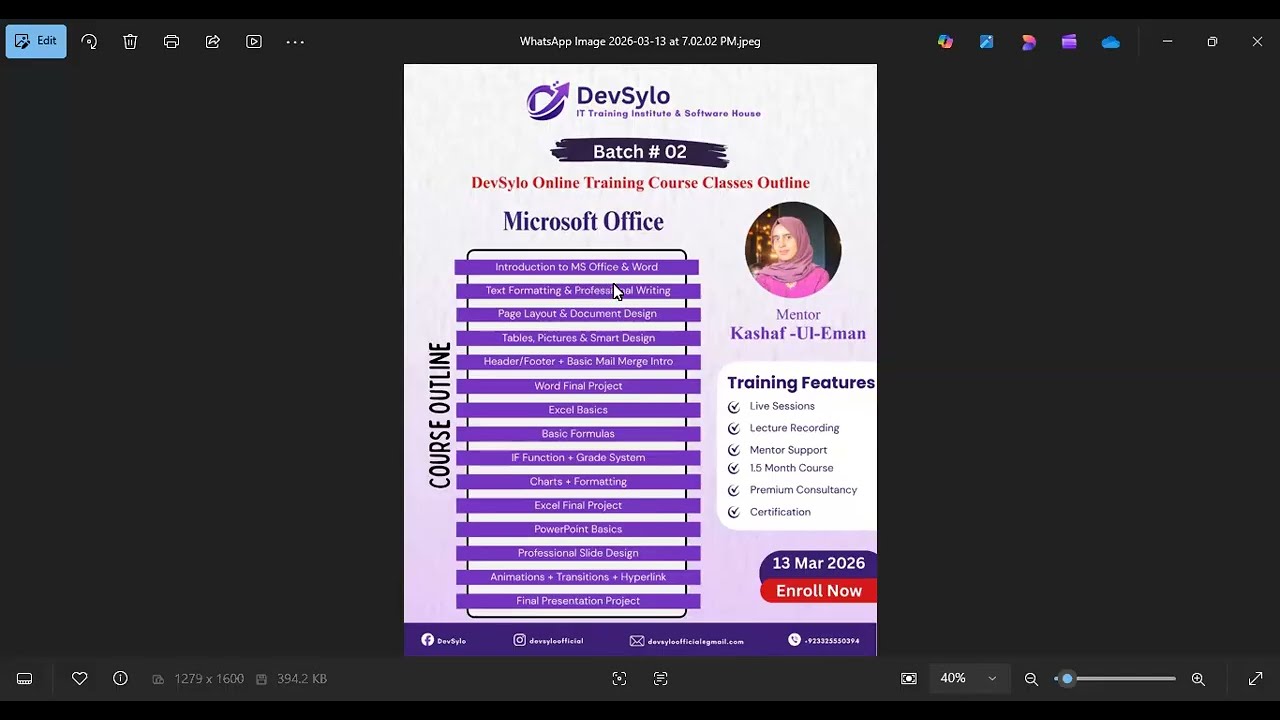 Lecture#1 (MS Office by Miss Kashaf-Ul-Eman)