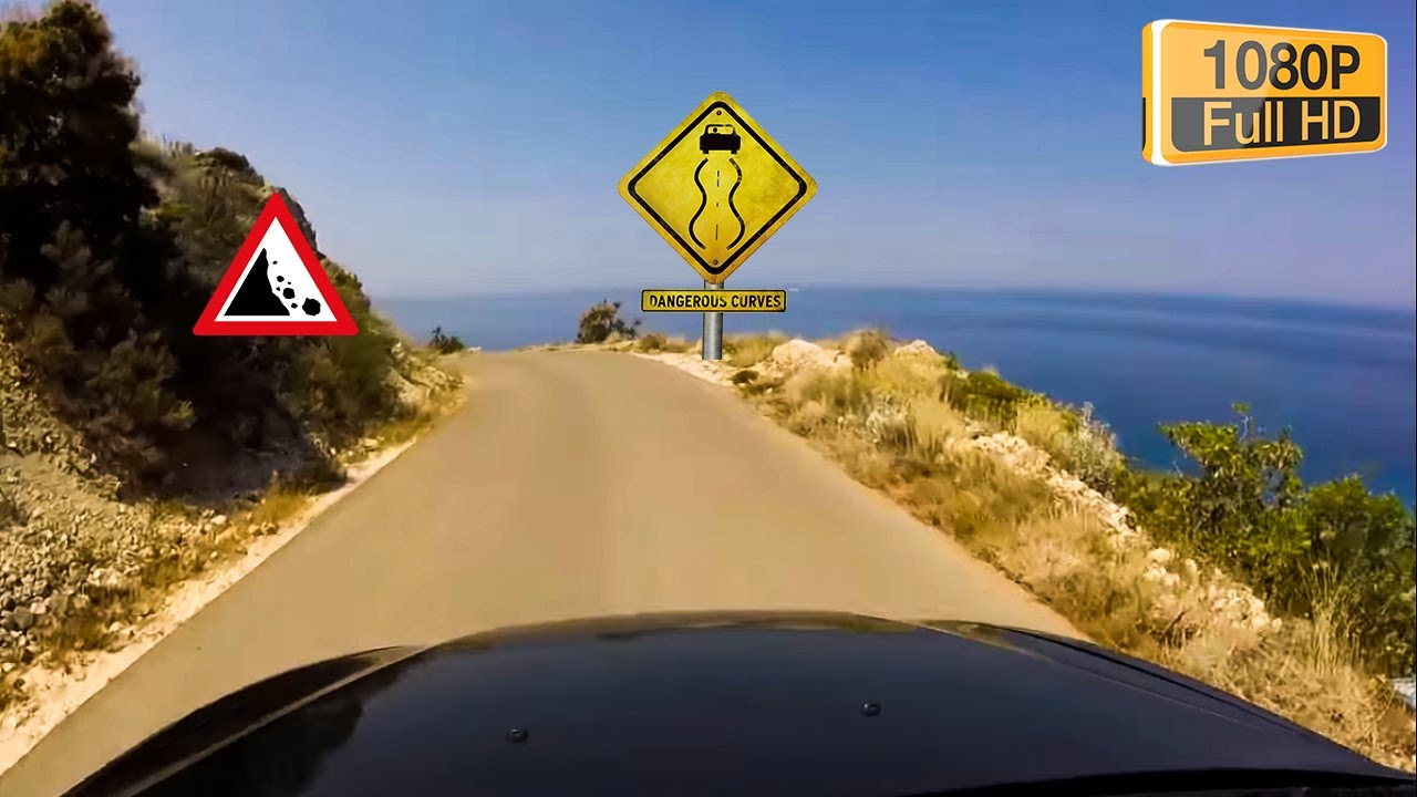 Driving to MEGALI PETRA (Kevalikefta) beach Lefkada
