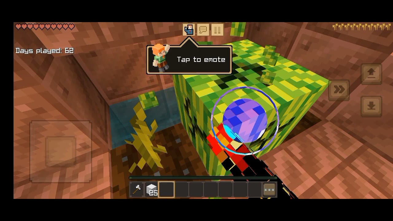 Aku main game Minecraft dengan kawan aku