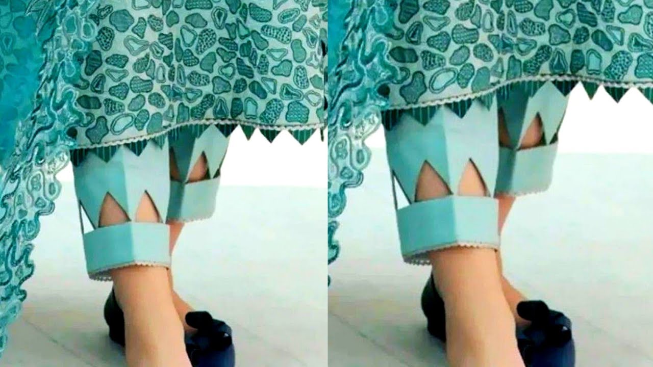 Trouser design cutting and stitching/Plazzo pant design with Cutwork/pajama design/Capri design 2024