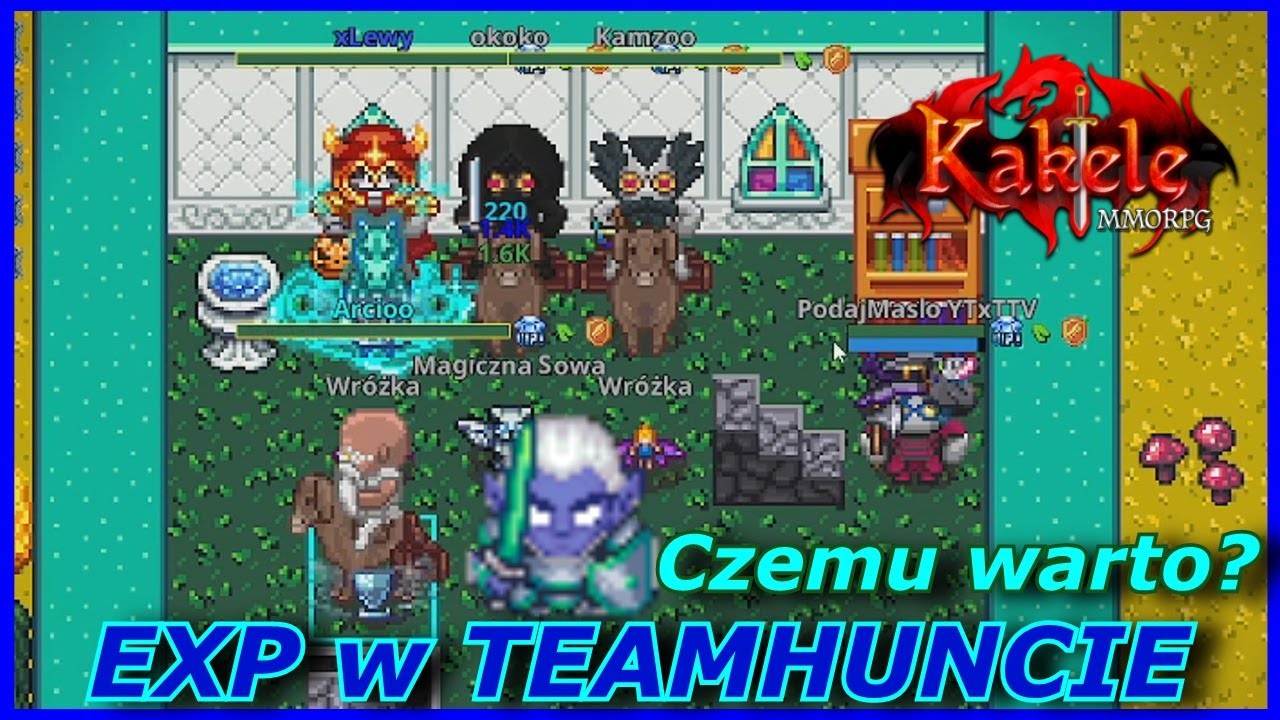 [EXP TEAMHUNT SKY ELFY] Takie Noobki a kręcą expa jak koxiki - Kakele