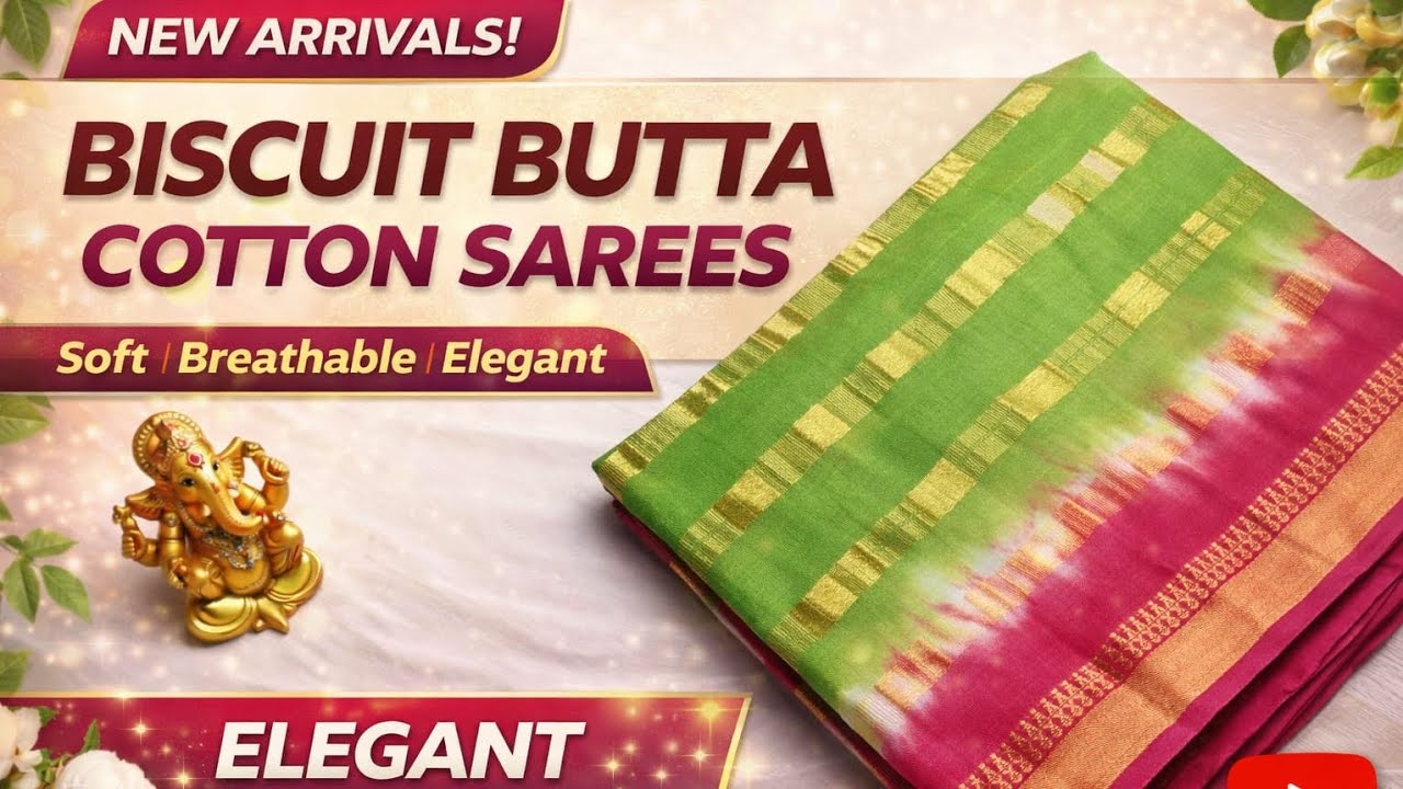 Biscuit Butta Cotton Saree Price 620/- Order 9884535596 #saree #sareelove #cotton #trending #viral 