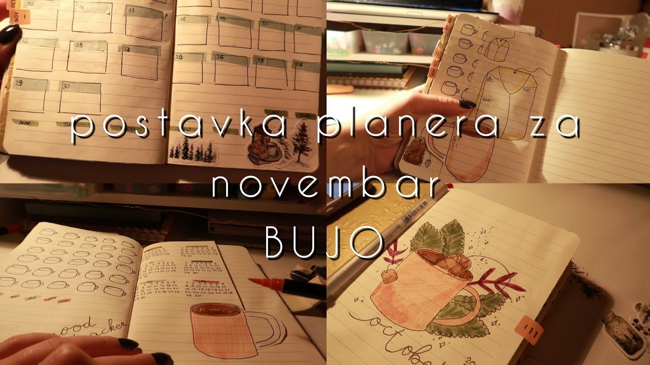 📔 postavka planera za novembar 🍃🌲 BUJO ✨