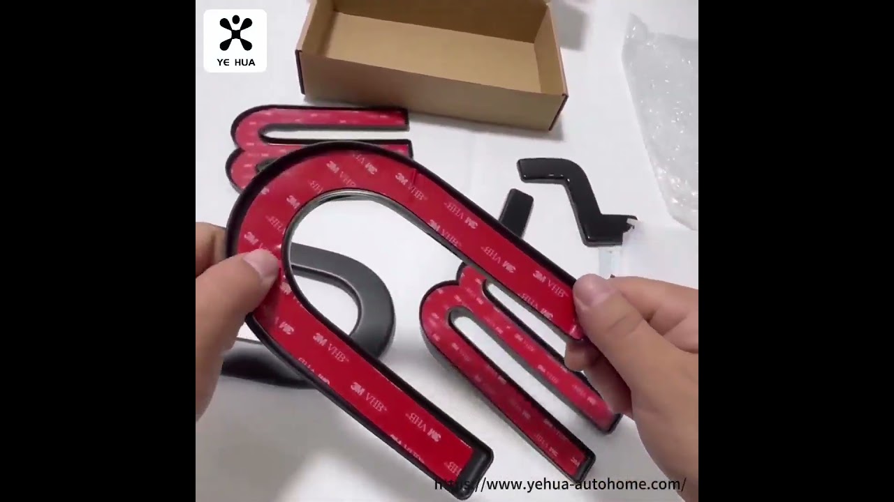 ( YeHua )Shark 6 Front Emblem Letter Sticker Car Accessories Parts