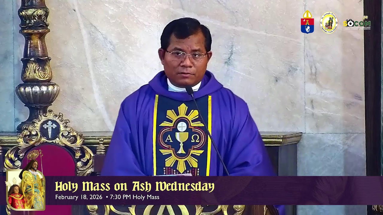 LIVE: Ash Wednesday (February 18, 2026 - 7:30 PM Mass)
