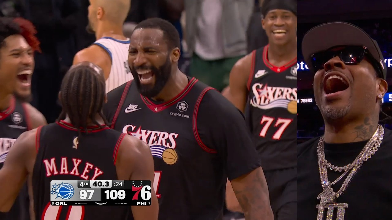 Andre Drummond DAGGER 3 vs Magic to advance to playoffs has Philly going crazy 😂