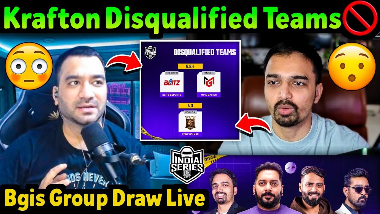 Krafton Disqualified Teams From Bgis🚨😯 Mazy On Bgis Group draw😳 Bgis Quarter Finals 