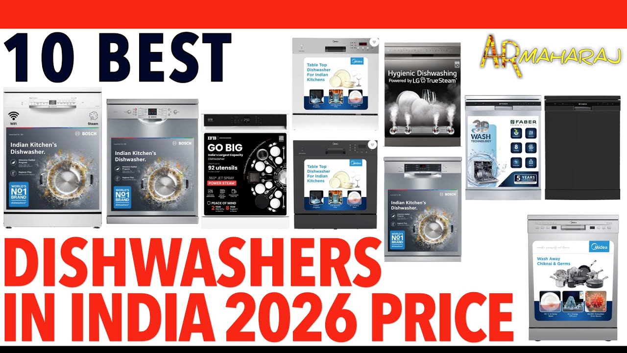 🍽️ Top 10 Best Dishwashers in India 2026 | ✨ Dishwasher Price | Bosch, LG, IFB, Faber, Midea