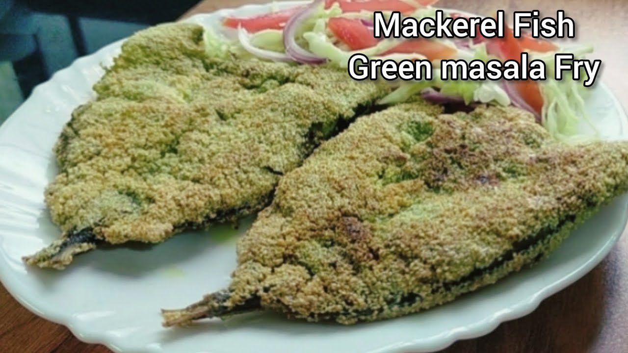 Goan Mackerel Fish Green Masala Fry | Bangda Green Masala Fry Recipe | #goanrecipe 