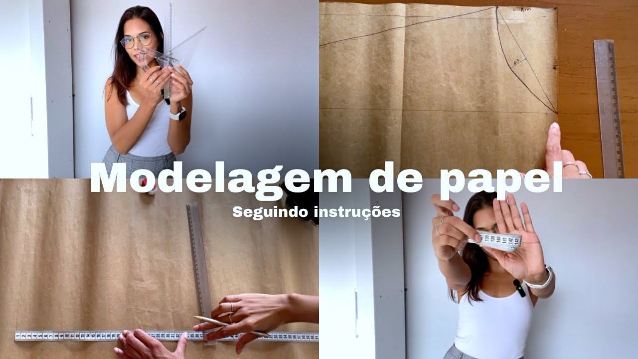 Como fazer modelagem de papel usando apenas  réguas simples e fita métrica 